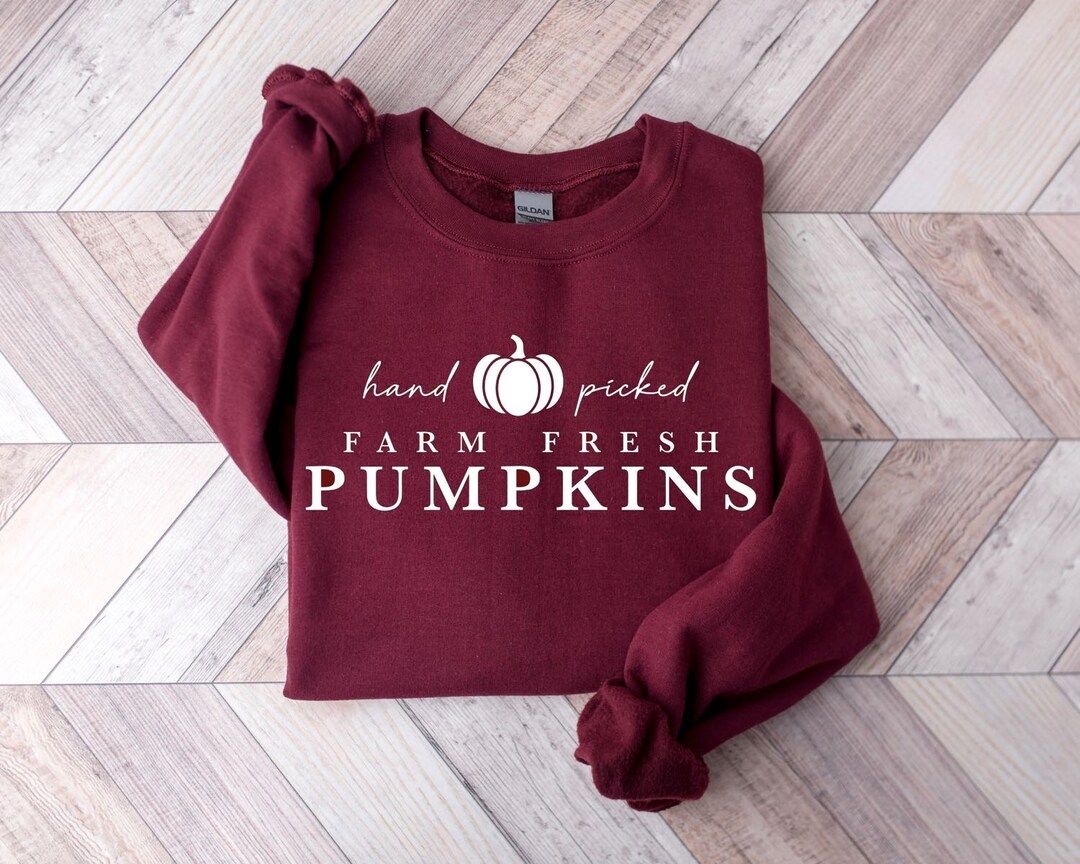 Hand Picked Farm Fresh Pumpkins Sweatshirt  Fall Crewnecks  - Etsy | Etsy (US)
