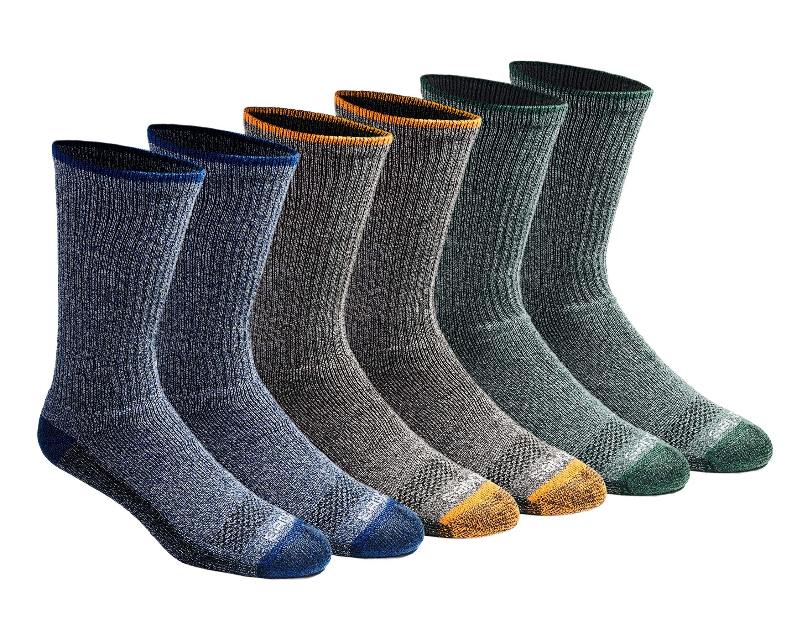 Dickies Men's Dri-tech Moisture Control Crew Socks Multipack, Heathered Colored (6 Pairs), Shoe S... | Amazon (US)