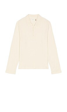 Honor The Gift Long Sleeve Knit Polo in Bone from Revolve.com | Revolve Clothing (Global)