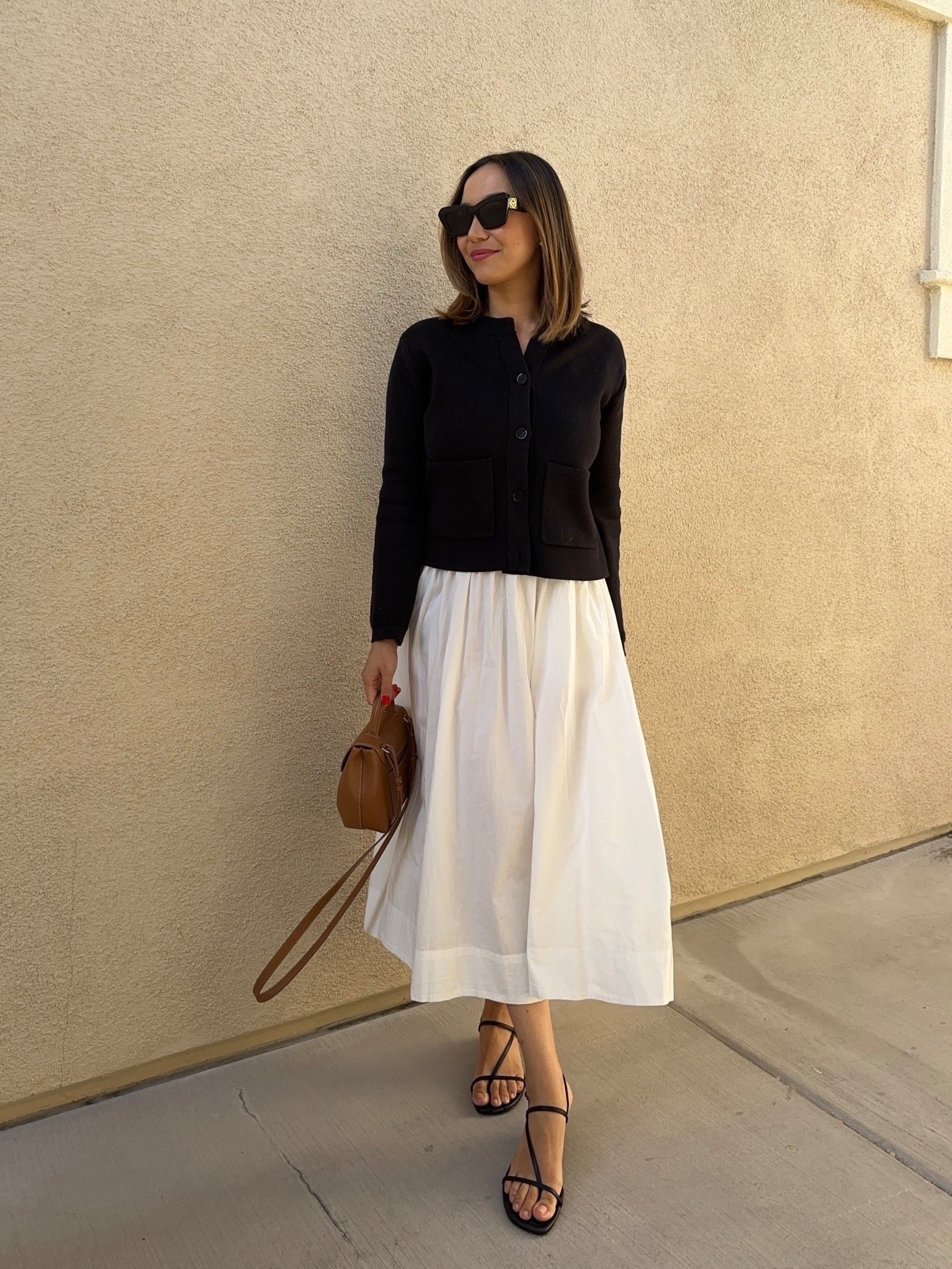 Summer dinner outfit - a perfect dressy combo! Cardigan + poplin skirt + sandals 

(Most items are old, linked to similar styles )
Everlane cardigan — xs
Free people poplin skirt - smalll
Madewell strappy sandals — was restocked! 

#LTKSeasonal #LTKootd