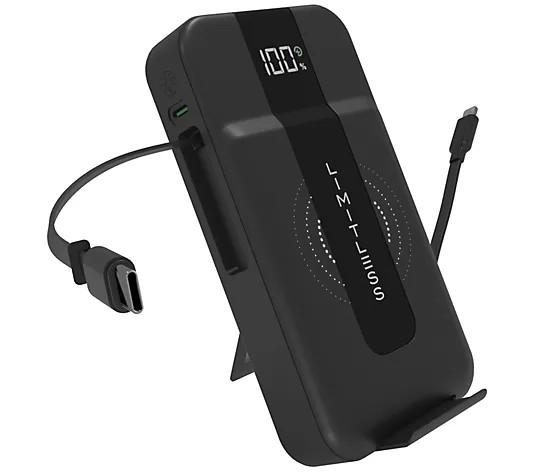 Limitless 15,000mAh & 15W Wireless Charge Power Bank w/AC Plug & Cables - QVC.com | QVC