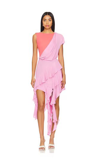 by Marianna Zita Midi Dress in Purple & Coral | Light Pink Dress | Pink Maxi Dress | Revolve Clothing (Global)