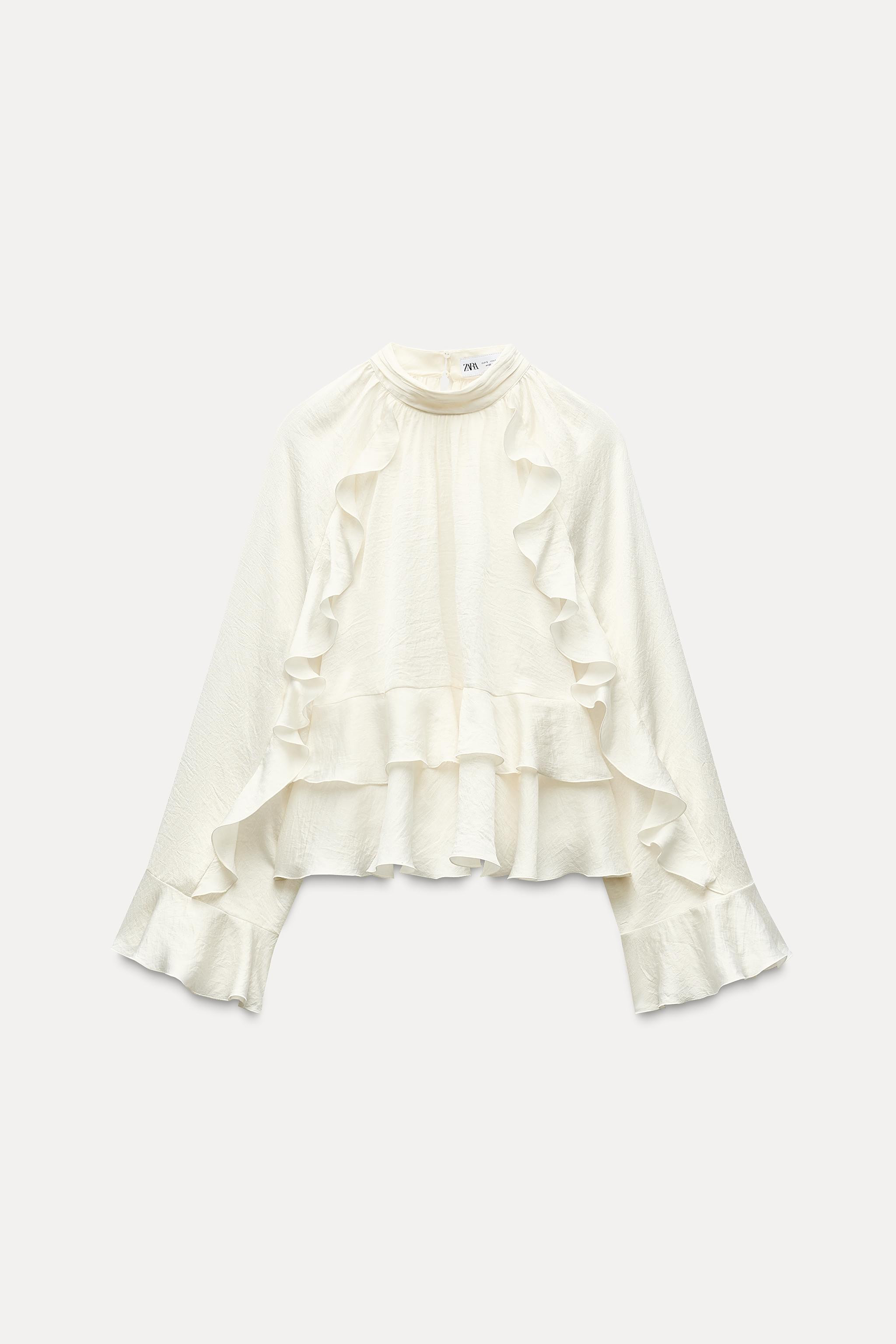 BLOUSE WITH RUFFLES | Zara UK