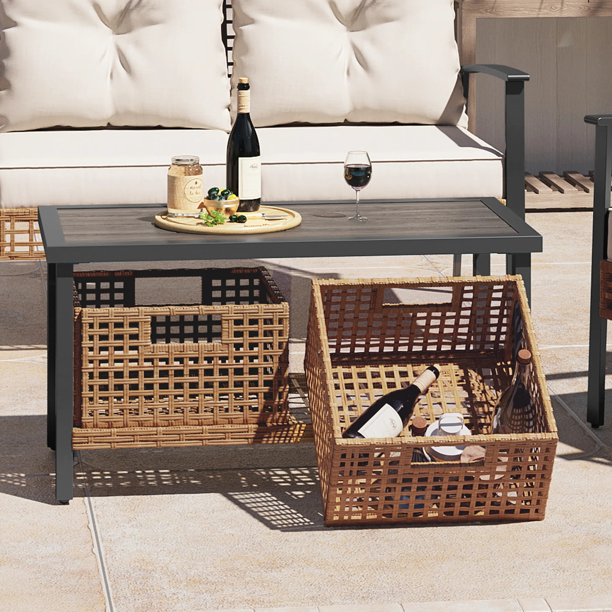 Bayou Breeze 15" Wicker Decorative Basket (Set of 2) | Wayfair North America