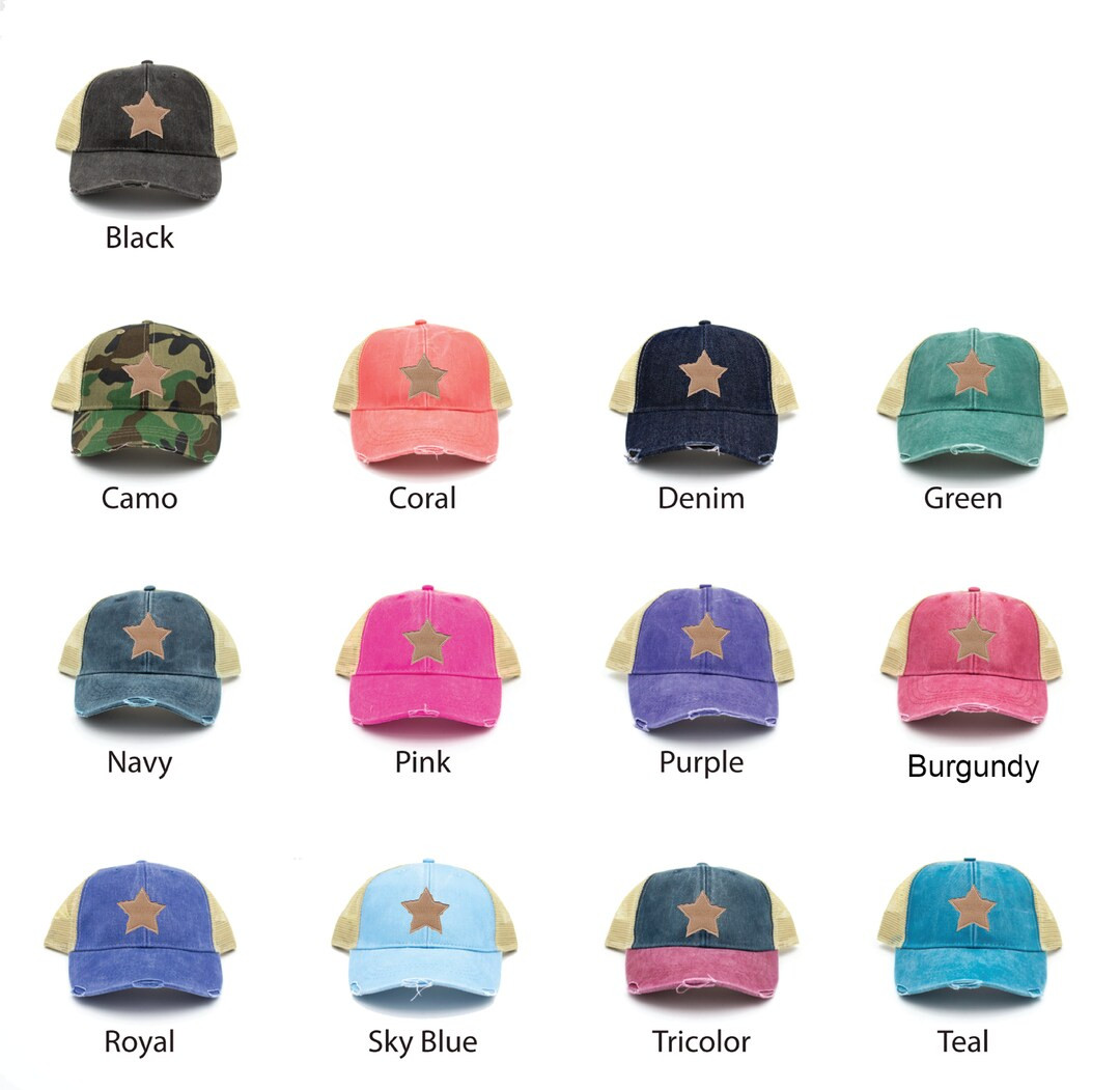 Star Patch Trucker Hat - Etsy | Etsy (US)