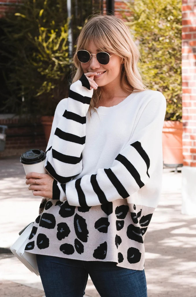 Vanilla Bean Leopard Sweater | Amaryllis Apparel