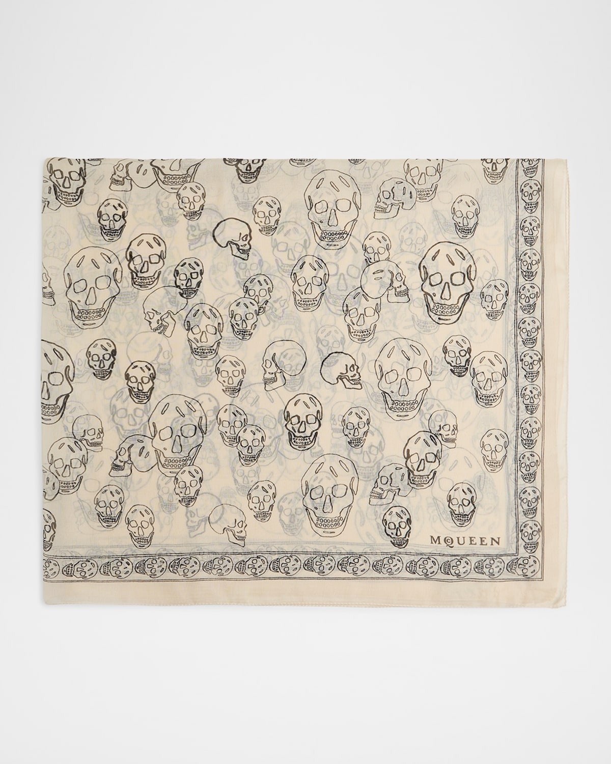 Skull Chiffon Scarf | Neiman Marcus