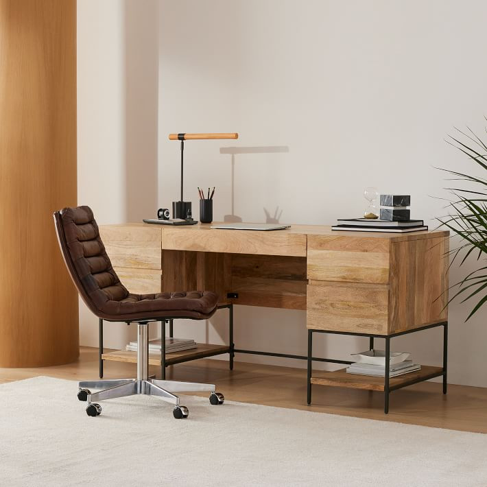 Industrial Storage Executive Desk | West Elm (US)