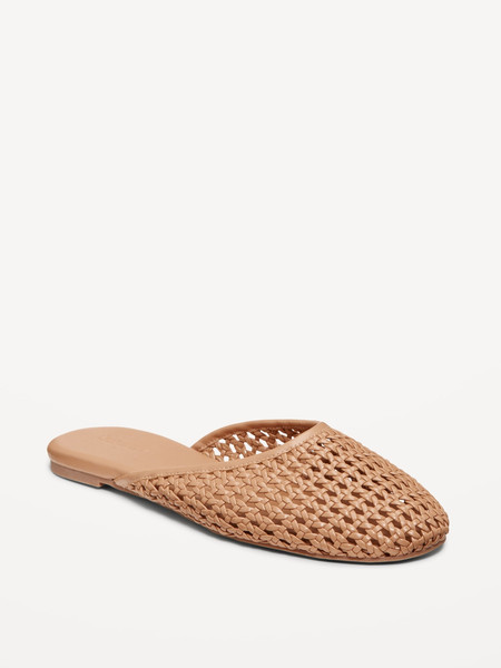 Faux-Leather Woven Mule for Women | Old Navy (US)