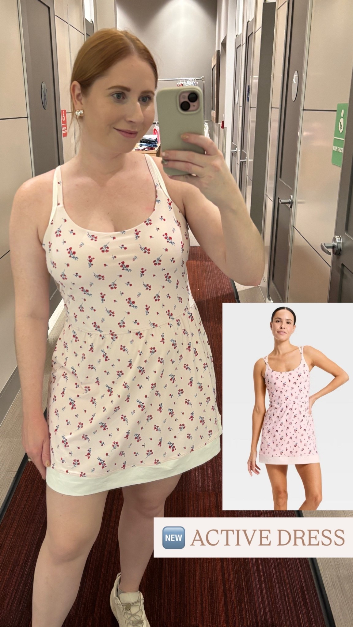 Women's Knit Strappy Active Dress - All In Motion™ Light Pink Floral

#LTKootd #LTKActive #LTKgrwm