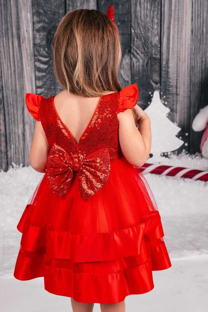 Kids Baby Red Tutu Dress Customized Xmas Dress Christmas - Etsy | Etsy (US)