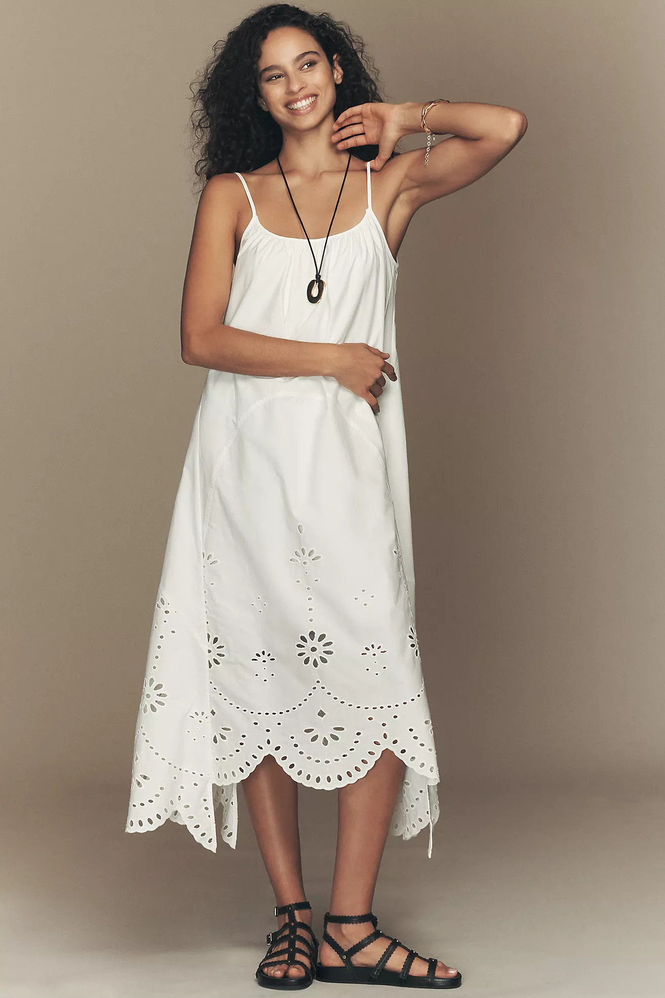RAISONNEL Eyelet Midi Dress | Anthropologie (US)