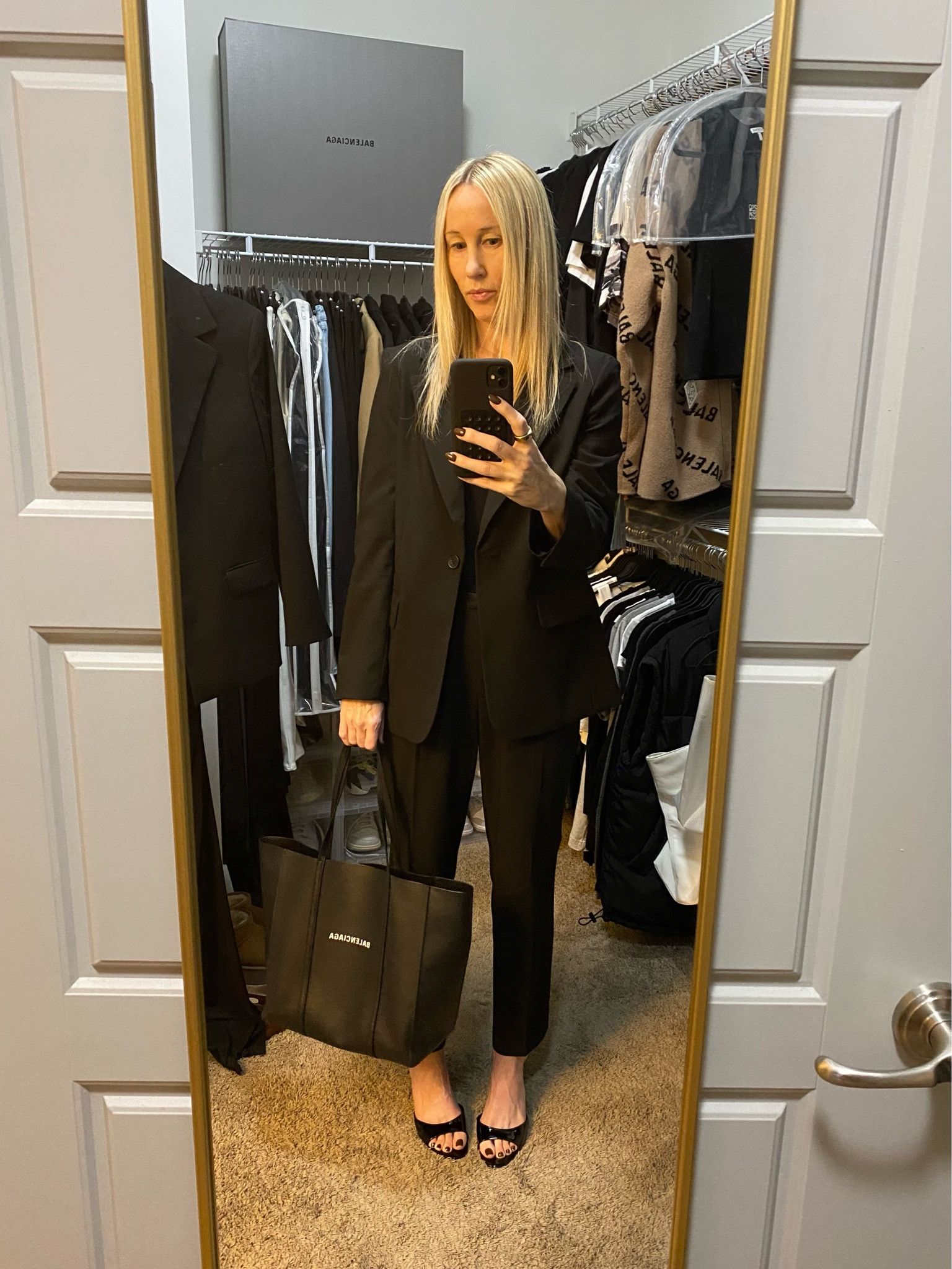 Ootd. Work outfit of the day. Sized down to XS in blazer and tts pants in size 4. 

#LTKStyleTip #LTKWorkwear #LTKFindsUnder50