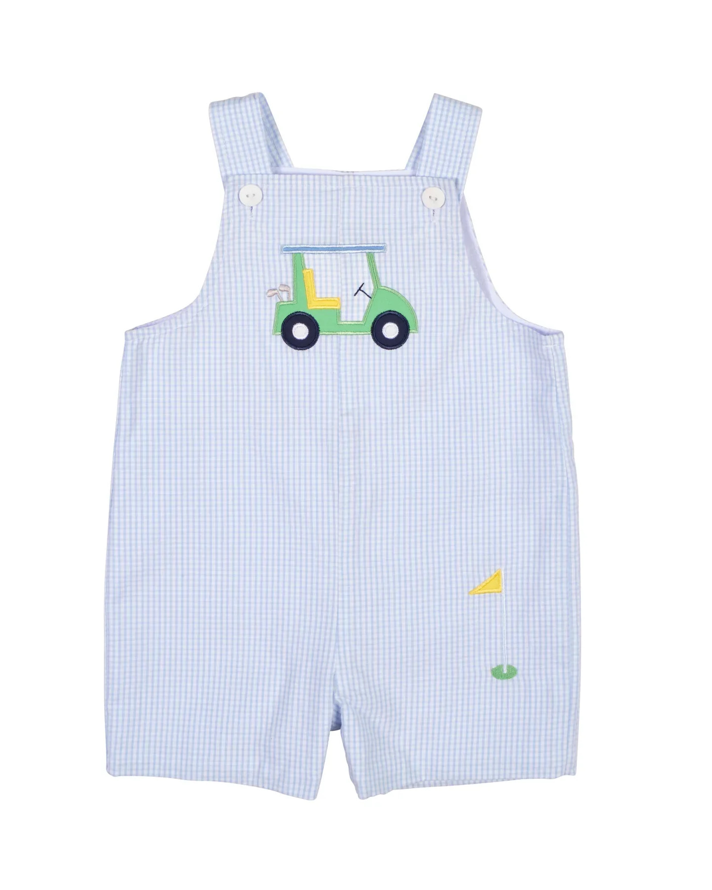 Florence Eiseman Check Seersucker Shortall With Golf Cart | JoJo Mommy