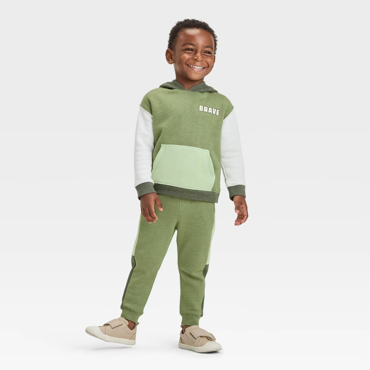 Toddler Boys' Colorblock Fleece Pullover and Bottom Set - Cat & Jack™ | Target