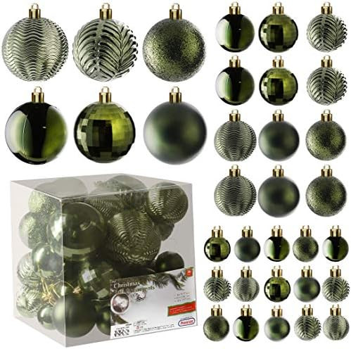Suixing Christmas Glass Balls Multi Colors Included with Loop Set Festival Home Party Decors Xmas... | Amazon (US)