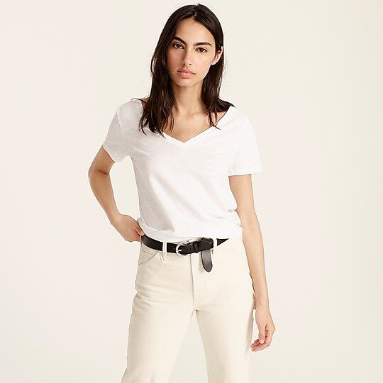 J.Crew: Vintage Cotton V-neck T-shirt For Women | J.Crew US