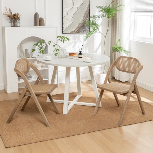 Efstathios Solid Wood Windsor Back Folding Side Chair Dining Chair | Wayfair North America