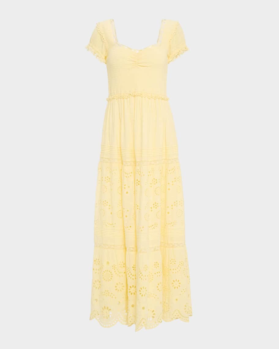 LoveShackFancy Bisolet Embroidered Maxi Dress | Neiman Marcus