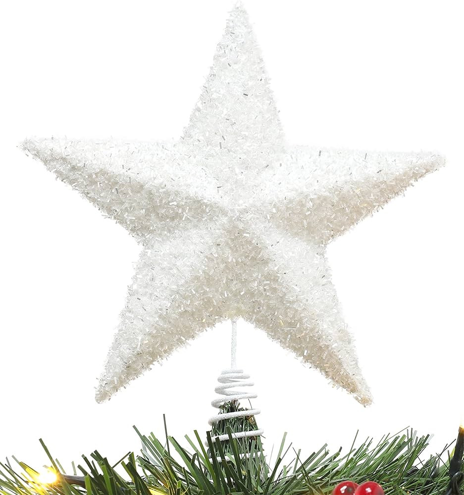 Christmas Concepts® 11 '' Sparkling Tree Top Star - Luxurious Christmas Decorations (White) | Amazon (US)