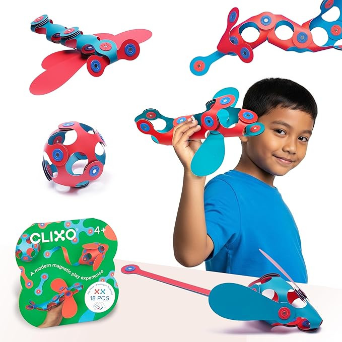 Clixo Itsy Magnetic Toy for Kids - Flexible, Durable, Imagination-Boosting Magnet Building Toy. E... | Amazon (US)