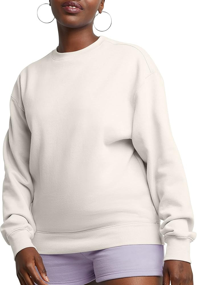 Hanes Women's Originals Plus Size Fleece Midweight Sweatshirt | Amazon (US)