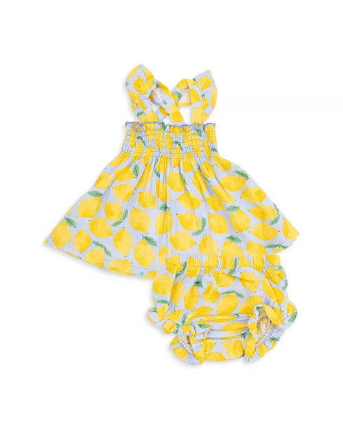 Girls' Sweet Peach Ruffled Strap Smocked Top & Diaper Cover Set - Baby | Bloomingdale's (US)