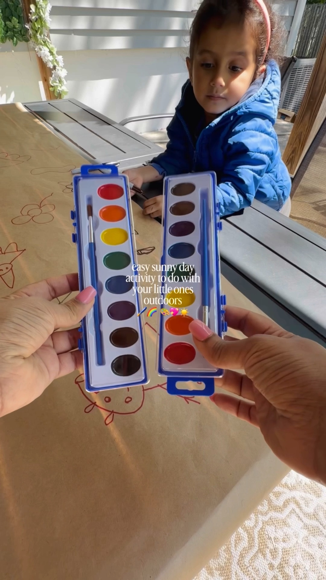 This is such an easy sunny day activity to do with your little ones outdoors! ☀️ Just roll out some kraft paper, grab a @sharpie , some watercolors and let their creativity flow with washable paints. 🎨💖 They’ll have a blast painting while you relax and enjoy the sunshine. It’s the perfect way to make colorful memories together! 🖌️🌈 #CraftyKids #SunnyDayFun #OutdoorAdventures #KidActivities #MomLife #toddlersctivity #kids #painting #diy #arts #motherhood #mom #mommyhood

#LTKMothersDay #LTKmomlife #LTKKids