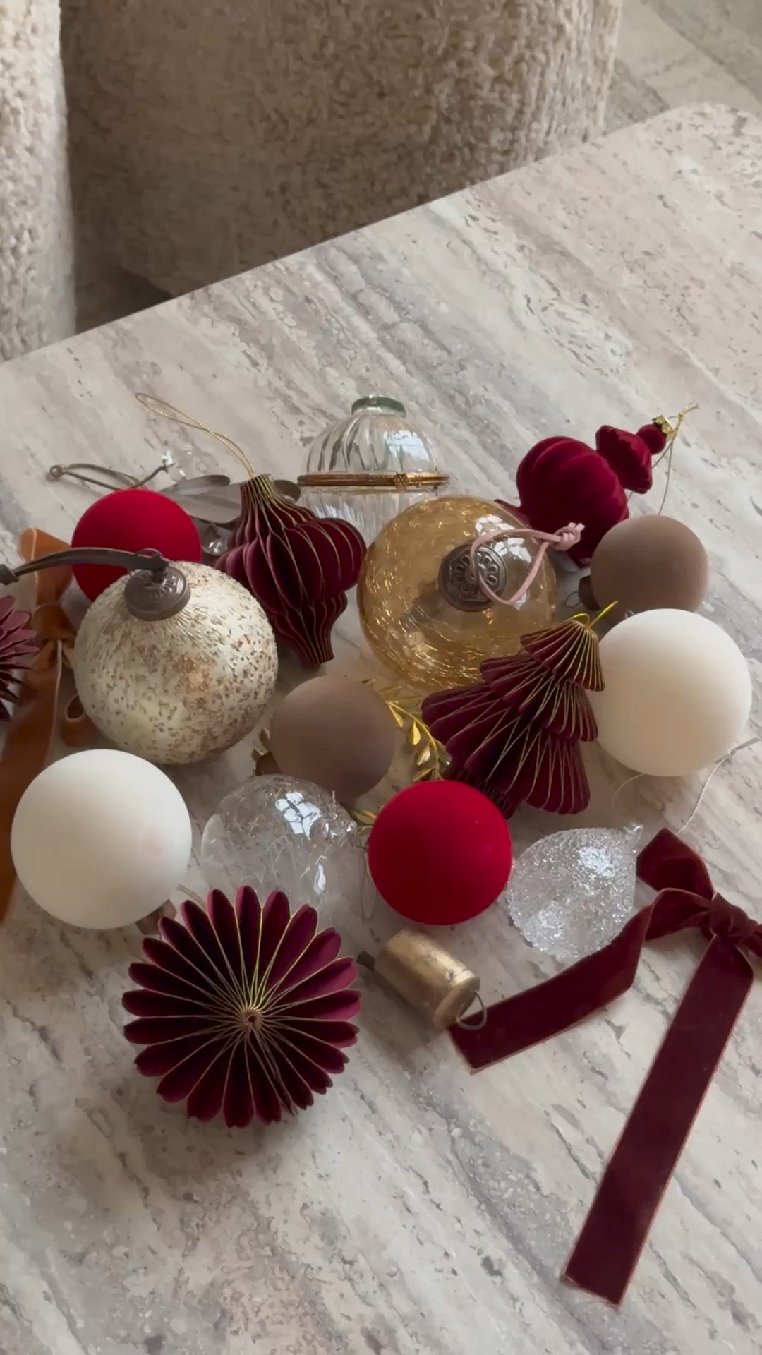 burgundy theme Christmas ornaments♥️🦌✨

#LTKHoliday #LTKSeasonal #LTKHome