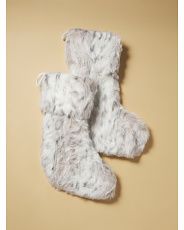 2pk Spotted Faux Fur Stockings | HomeGoods