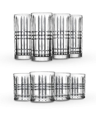 Godinger Daytona Double Old-Fashioned and Highball 8-Pc. Glassware Set - Macy's | Macy's