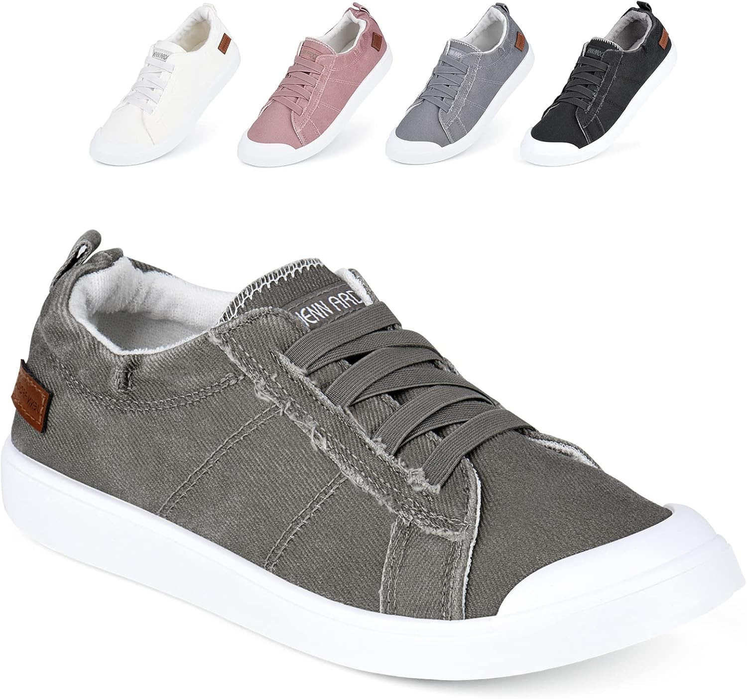 JENN ARDOR Slip On Shoes Women Loafers Casual Shoes for Women Canvas Sneaker Womens Round Toe Com... | Amazon (US)