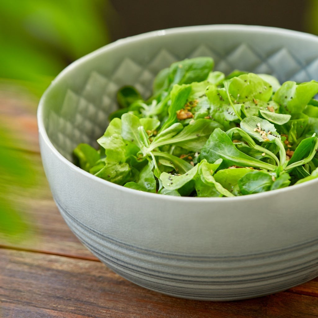 Bijou Stoneware Serving Bowl Gray | Purple Rose Home