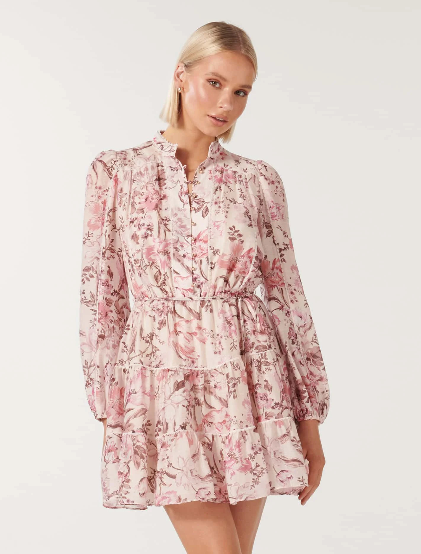 Fleur Printed Skater Mini Dress | Forever New (AU)