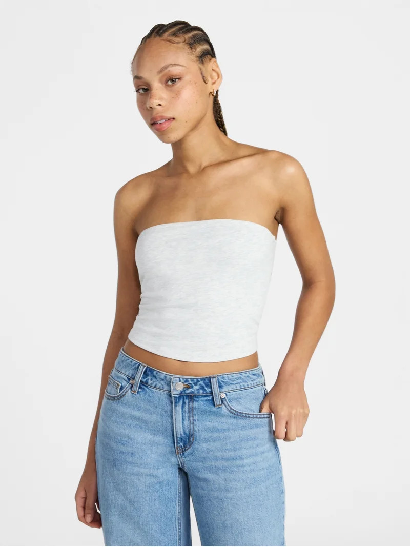 No Boundaries Cropped Tube Top, Women's XXS-XXL | Walmart (US)