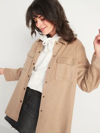 Soft-Brushed Utility Shirt Jacket for Women | Old Navy (US)