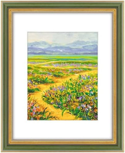 Golden State Art,11x14 Ornate Picture Frame Holds 8x10 Photo,Green Gold | Includes real glass fro... | Amazon (US)