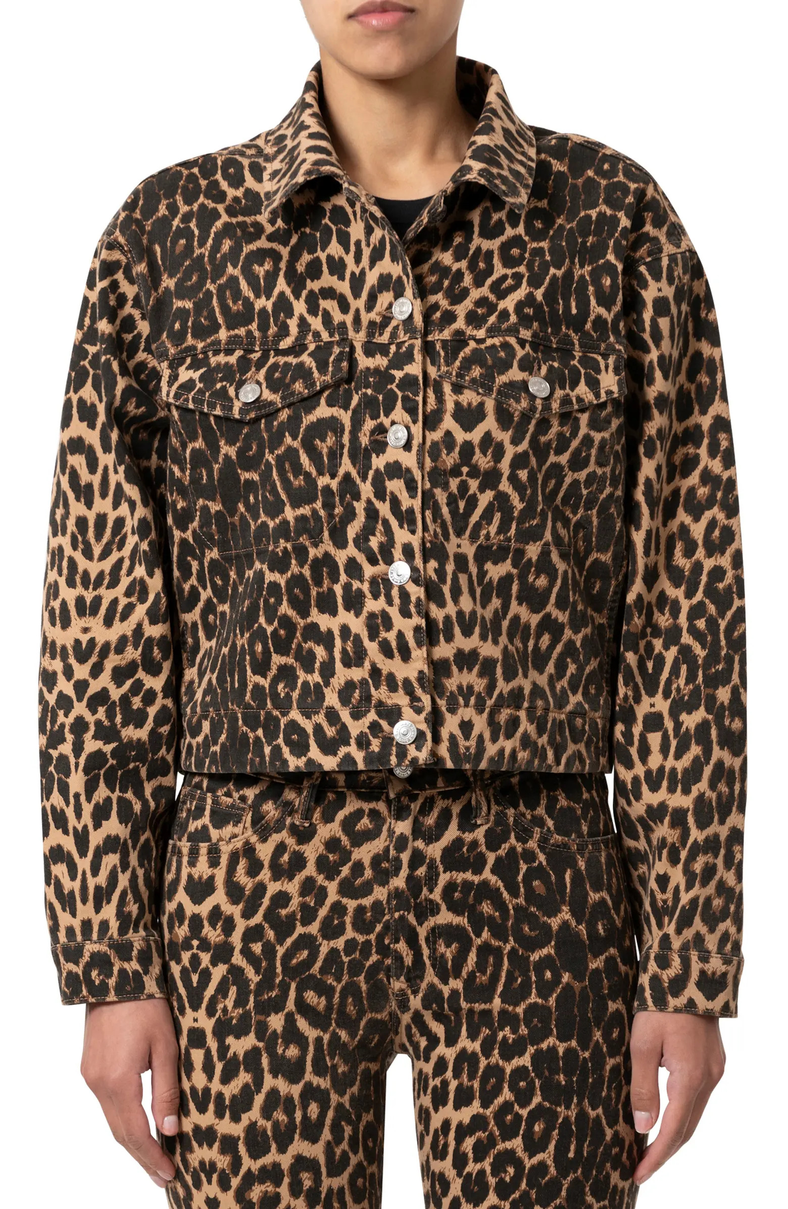 Maren Animal Print Denim Jacket | Nordstrom