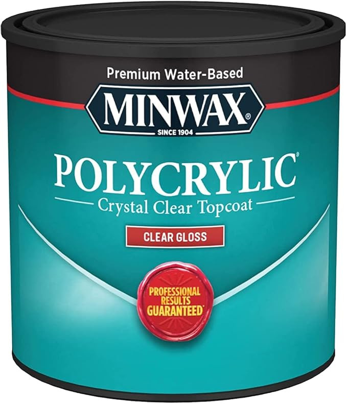 1/2 pt Minwax 25555 Clear Polycrylic Water-Based Protective Finish Gloss | Amazon (US)