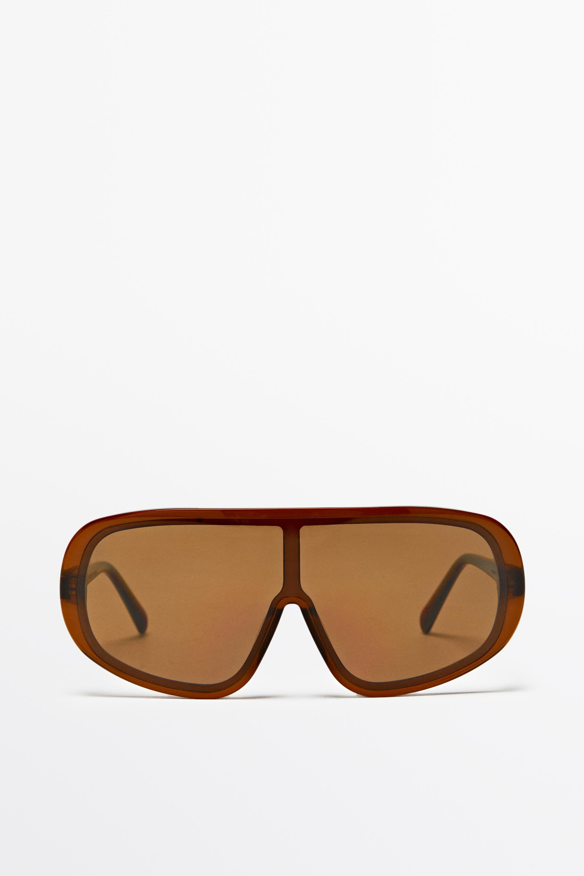 Oversized wrap sunglasses | Massimo Dutti UK