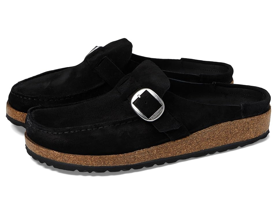 Birkenstock Buckley - Suede Women's Clog Shoes Black Suede 2 : EU 37 (US Women's 6-6.5) Regular | Zappos