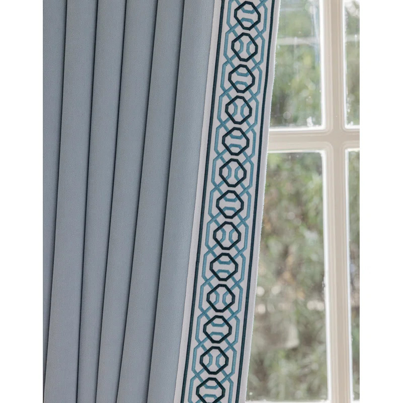 Celia Room Darkening Curtain Pair (Set of 2) - French blue | Wayfair North America