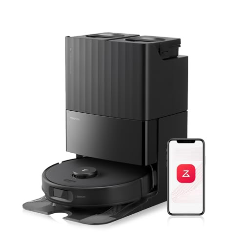 Roborock Qrevo Edge S5A Robot Vacuum and Mop, 18,500Pa, Zero-Tangling, DuoDivide Main Brush, FlexiArm Side Brush, Hot Water Mop Washing & Self-Cleaning, Warm Air Drying, Self-Emptying, Black | Amazon (US)