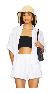 PQ Linen Top in Water Lily from Revolve.com | Revolve Clothing (Global)