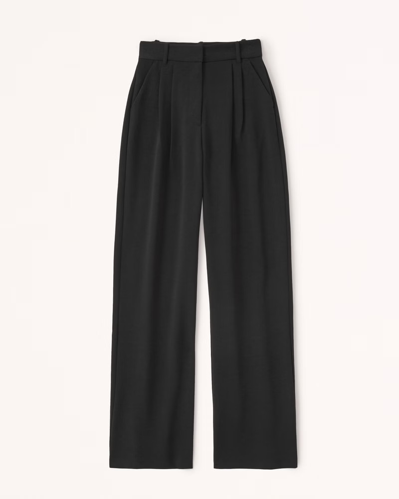 A&F Sloane Tailored Premium Crepe Pant | Abercrombie & Fitch (US)