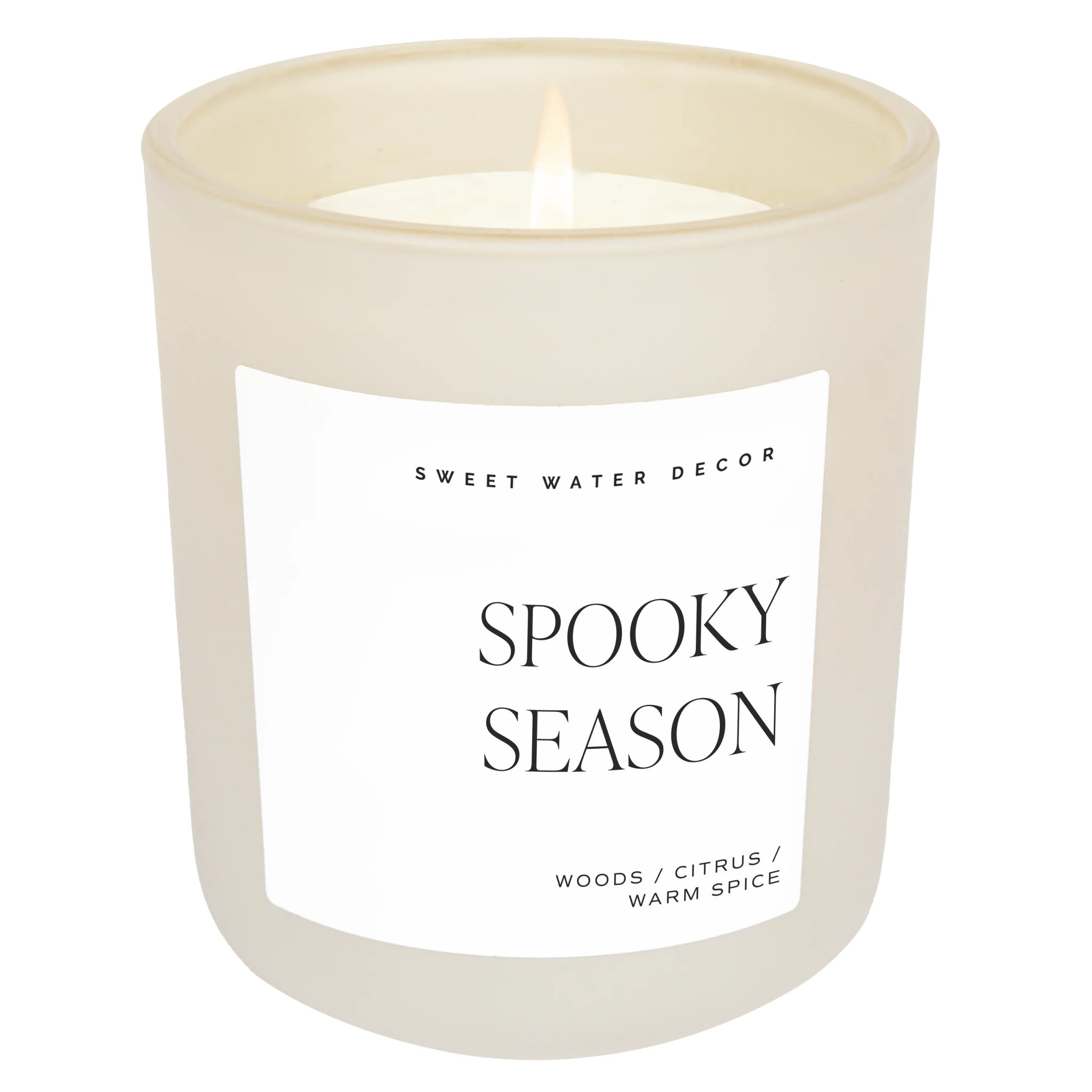 Spooky Season Soy Candle - Tan Matte Jar - 15 oz (Cozy Season) | Sweet Water Decor, LLC