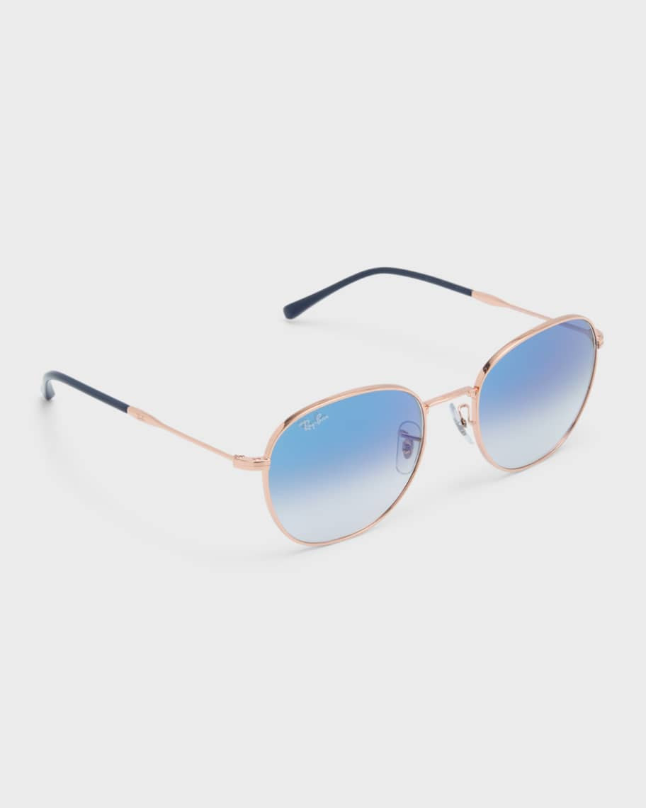 Ray-Ban Gradient Metal Round Sunglasses, 55MM | Neiman Marcus