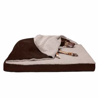 FurHaven Berber & Suede Blanket Top Cooling Gel Top Dog Bed|Jumbo, Espresso | Kroger