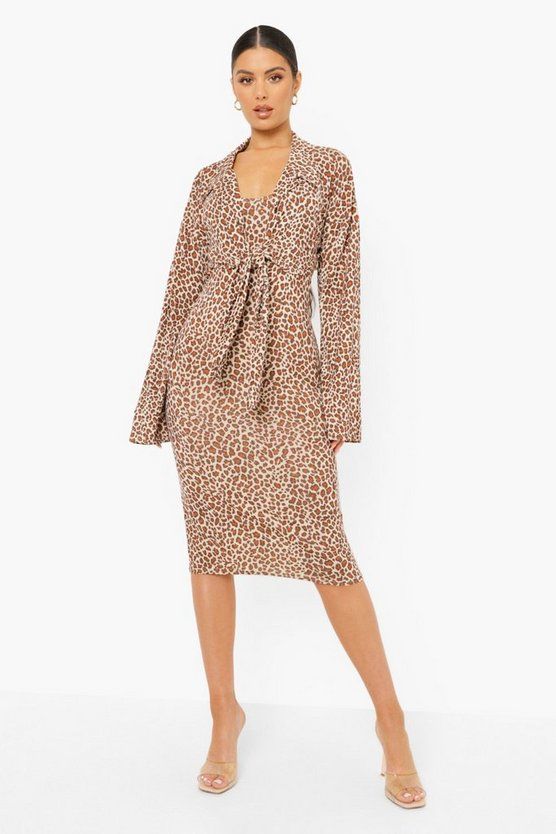 Leopard Maxi Dress And Shirt | Boohoo.com (US & CA)