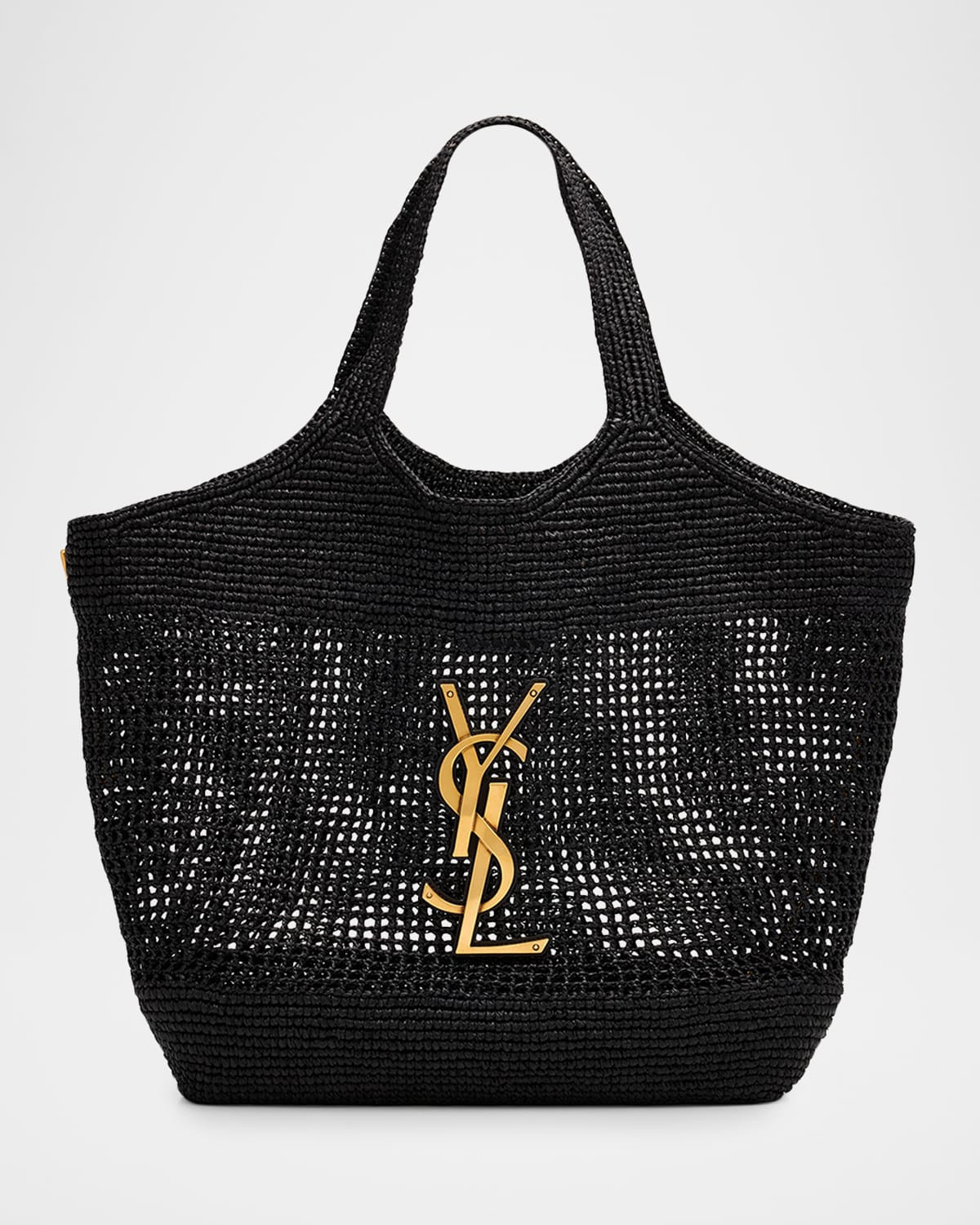 Icare Medium Crochet Raffia Tote Bag | Neiman Marcus